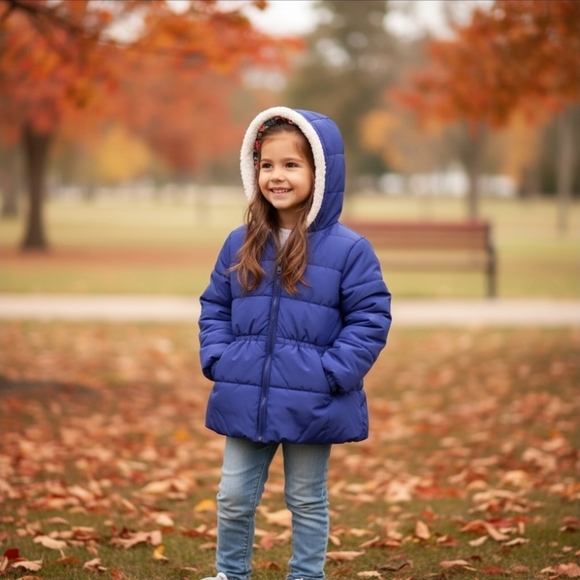 London Fog Other - London Fog Floral Purple Puff Jacket for Little Girl Size M 5 - 6